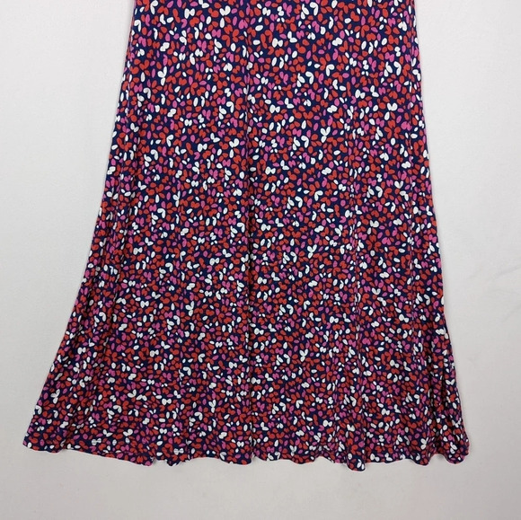 Boden sz. 8 Willa Sleeveless Jersey Wrap Floral Butterfly Print Midi Swing Dress - Picture 7 of 10